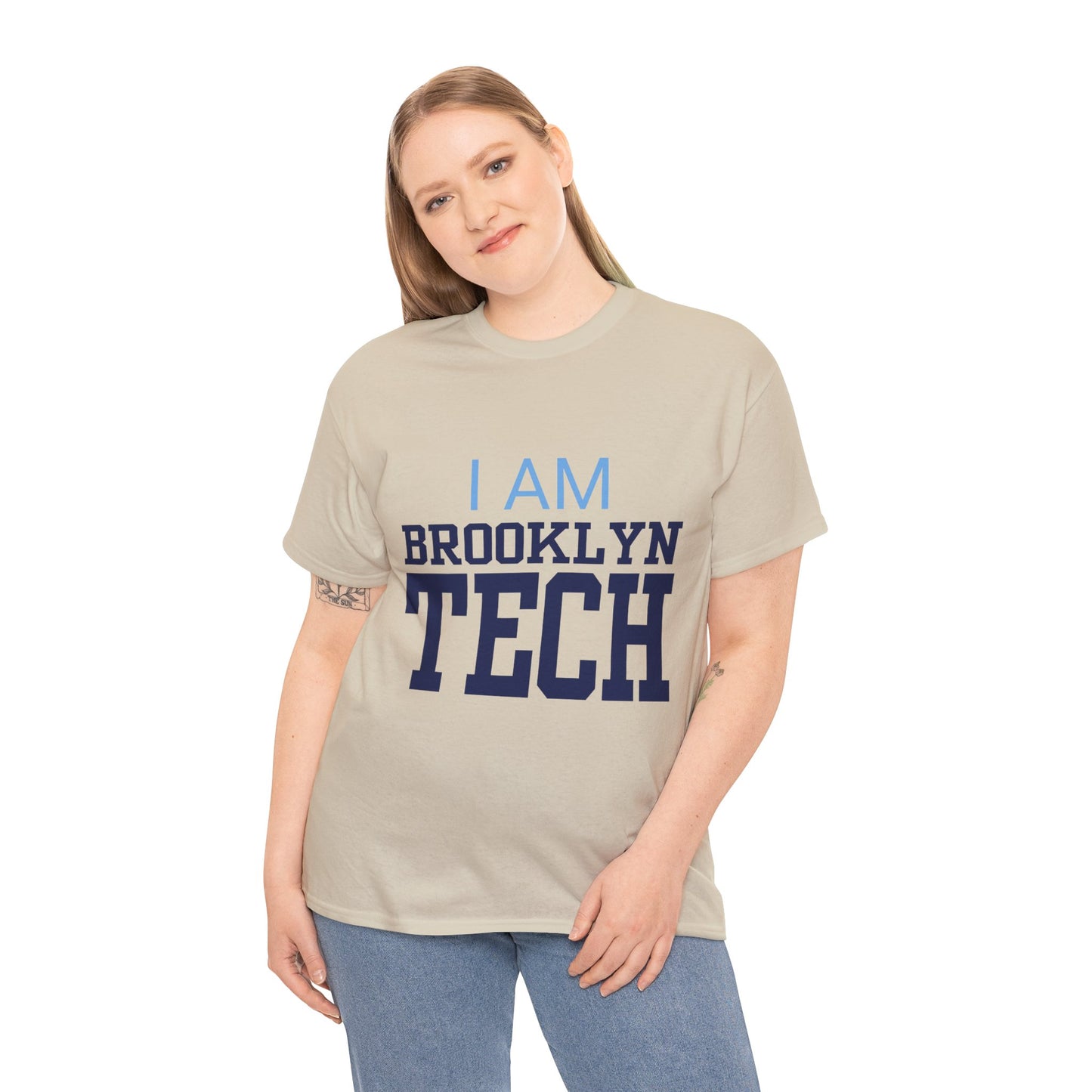 I Am Brooklyn Tech - Classic Font - Men's Heavy Cotton T-Shirt