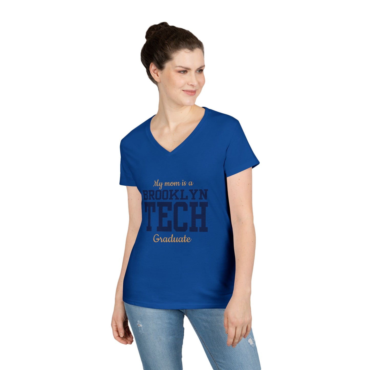 Family - "My mom is a Brooklyn Tech Graduate " V-Neck Tee