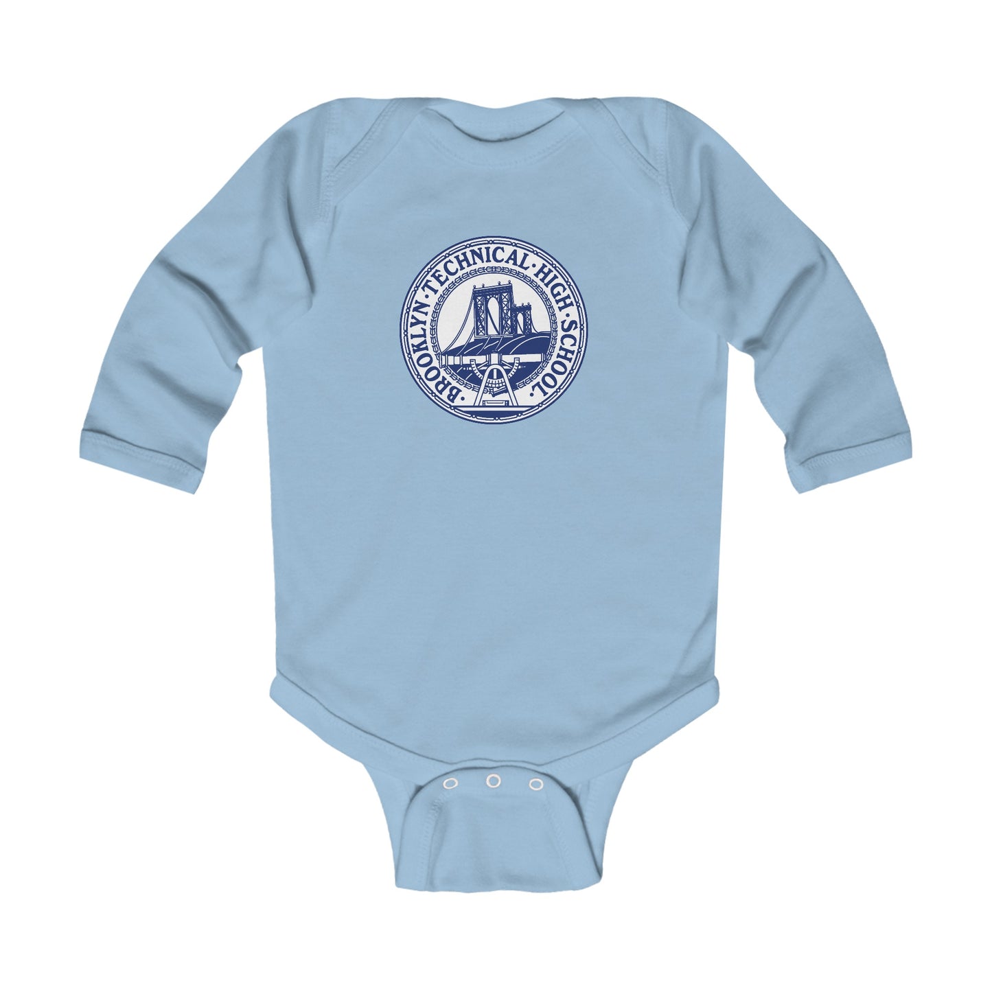 Family - Classic Tech Logo With Background - Infant Long Sleeve Bodysuit