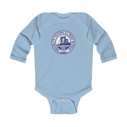 Family - Classic Tech Logo With Background - Infant Long Sleeve Bodysuit