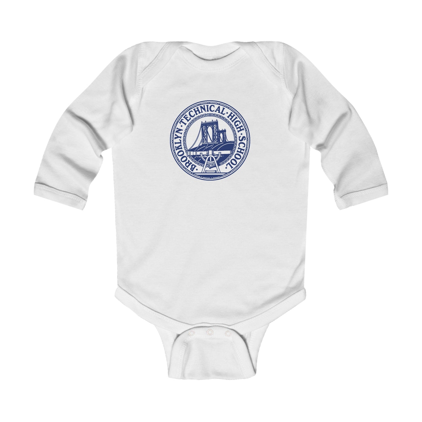 Family - Classic Tech Logo With Background - Infant Long Sleeve Bodysuit