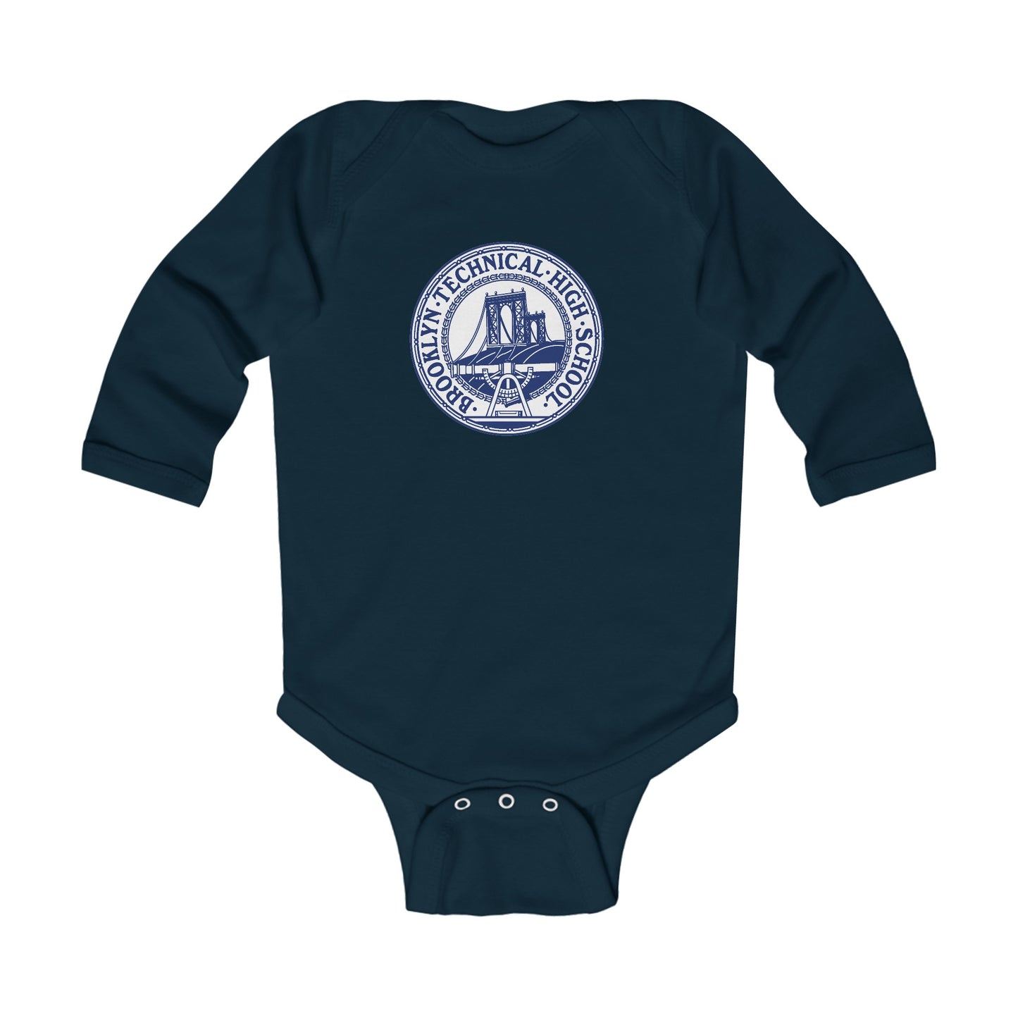 Family - Classic Tech Logo With Background - Infant Long Sleeve Bodysuit