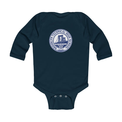 Family - Classic Tech Logo With Background - Infant Long Sleeve Bodysuit