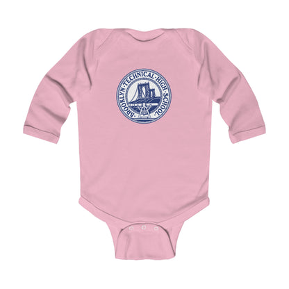 Family - Classic Tech Logo With Background - Infant Long Sleeve Bodysuit