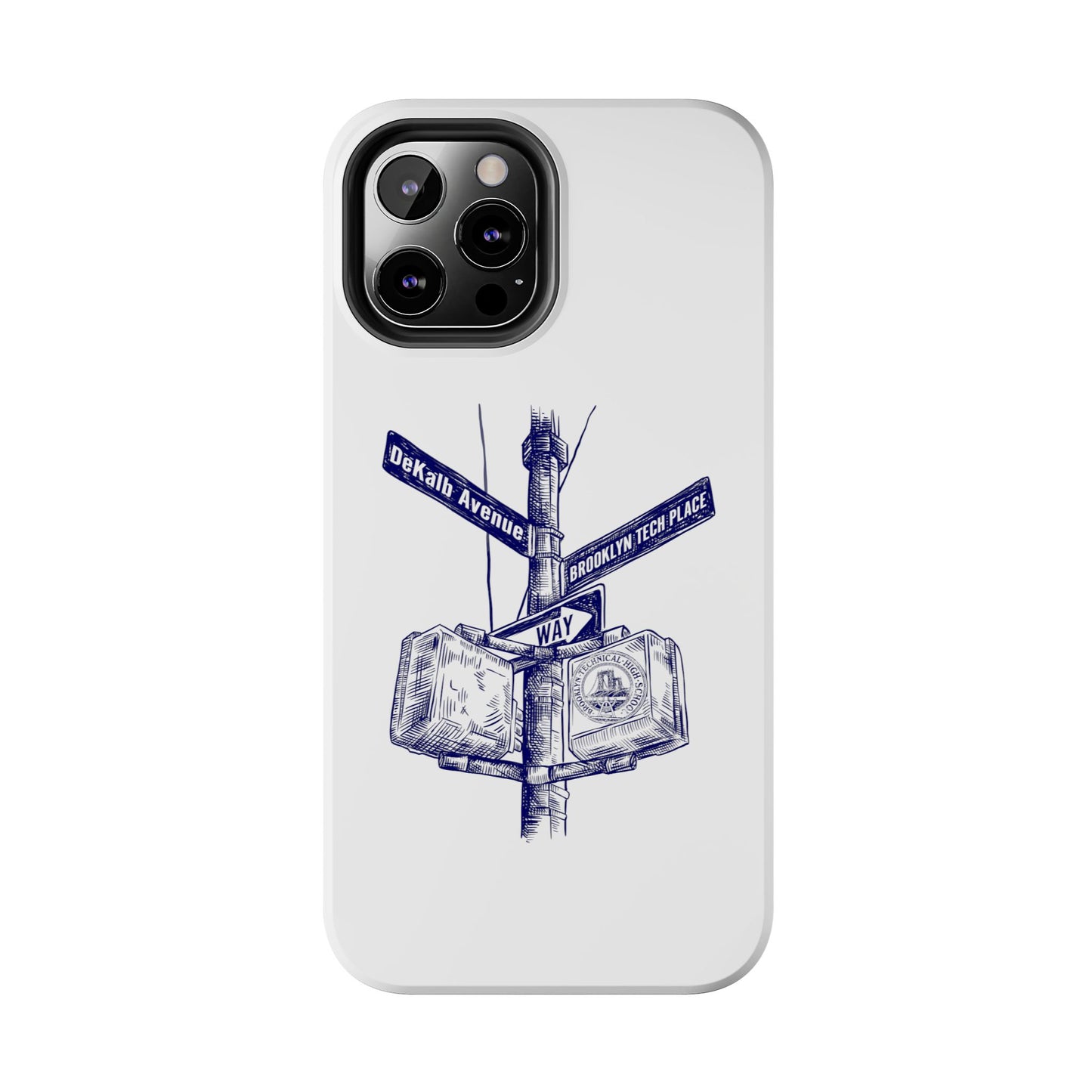 Dekalb Ave & Brooklyn Tech Place - Tough Phone Cases - White