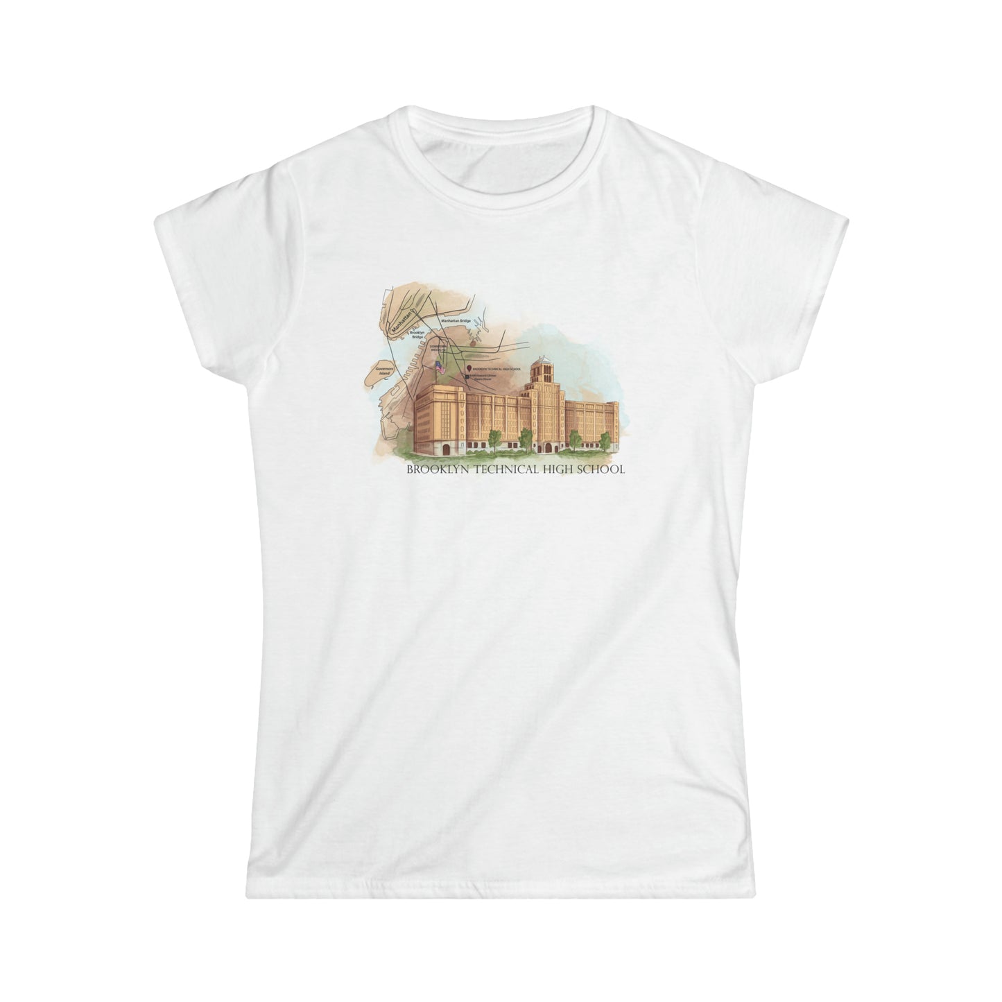 Boutique - Tech Building & Color Map - Ladies Softstyle T-Shirt