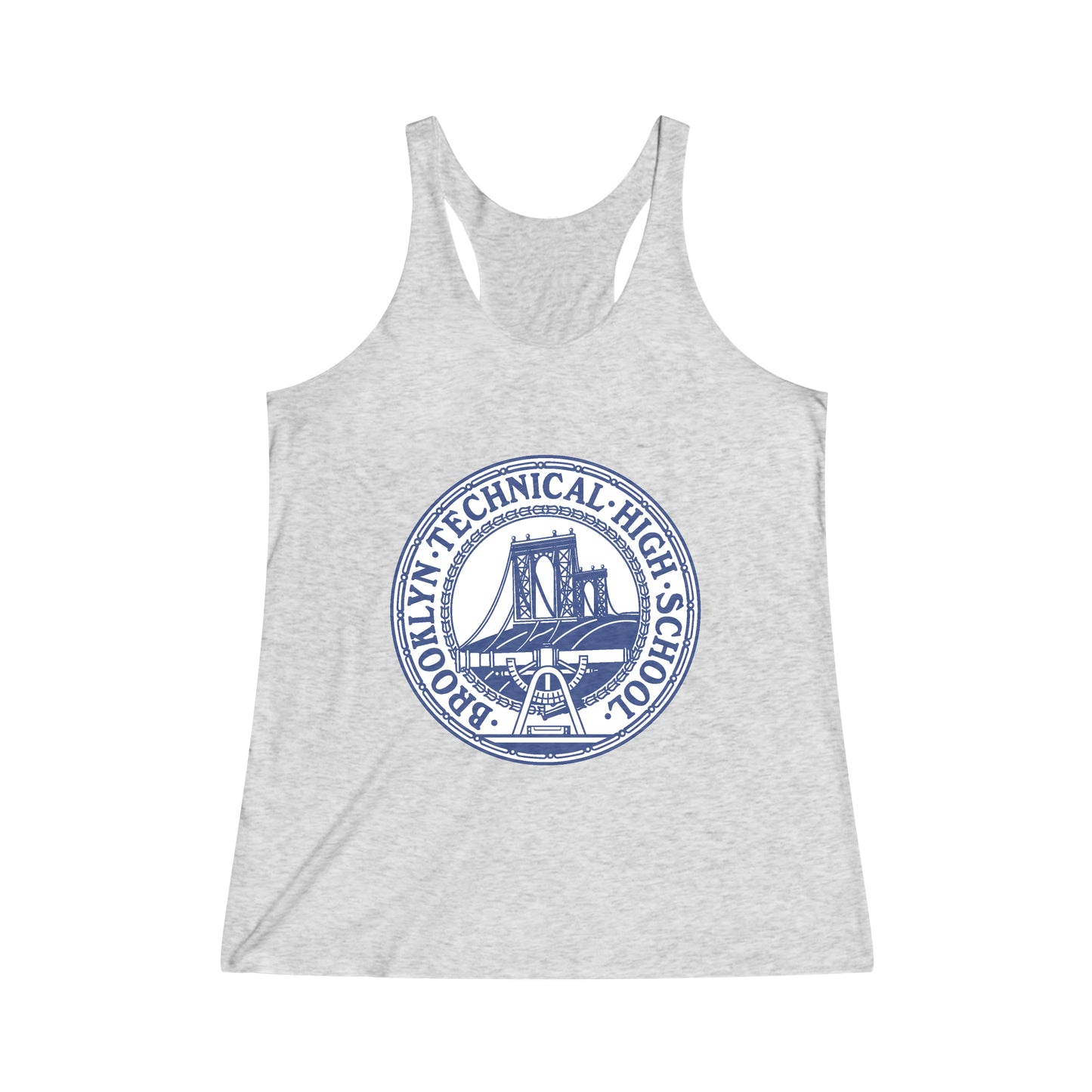 Classic Tech Logo W/ Background - Ladies Tri-Blend Racerback Tank