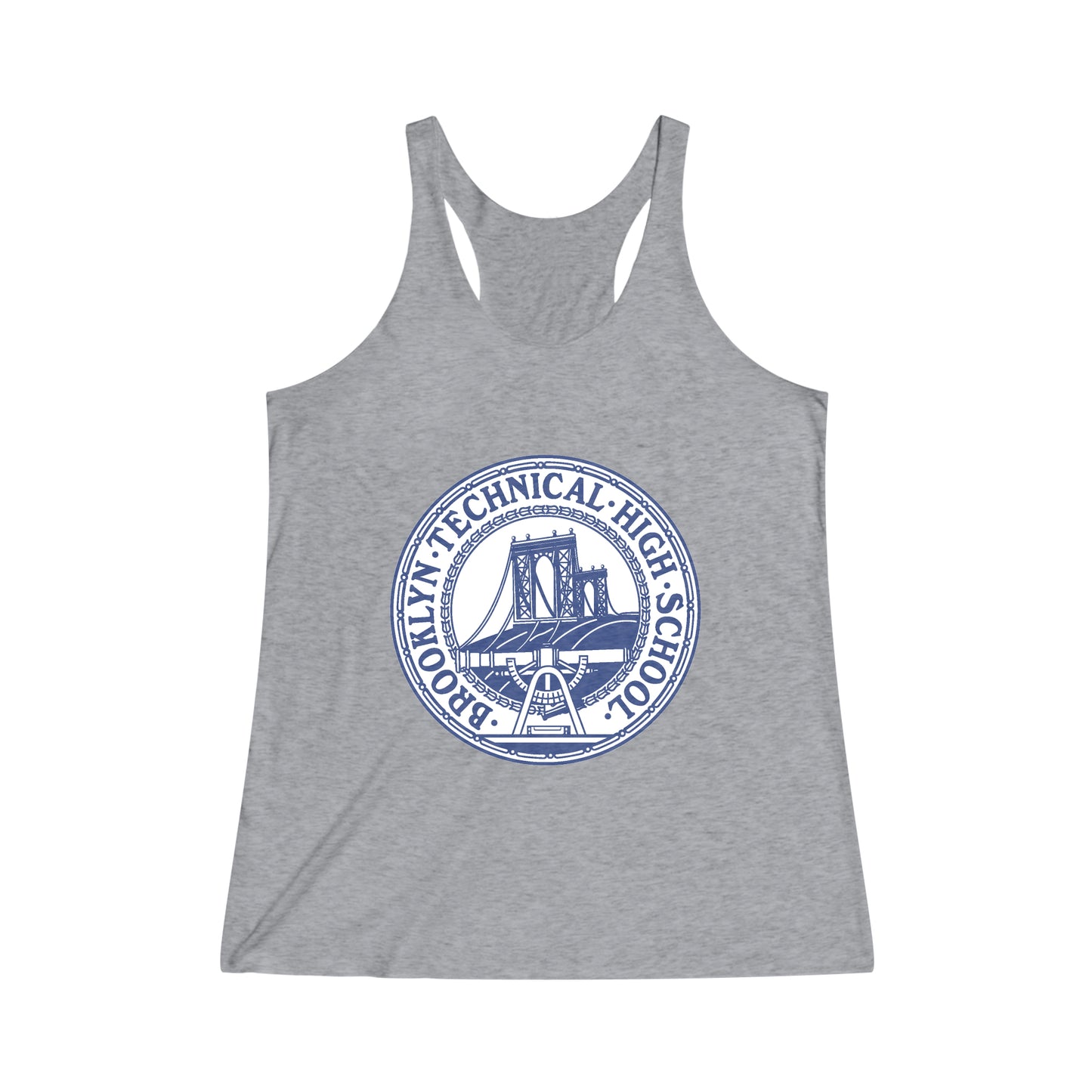 Classic Tech Logo W/ Background - Ladies Tri-Blend Racerback Tank