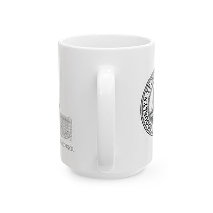 Tech Building - Ceramic Mug, (11oz, 15oz) - B&w
