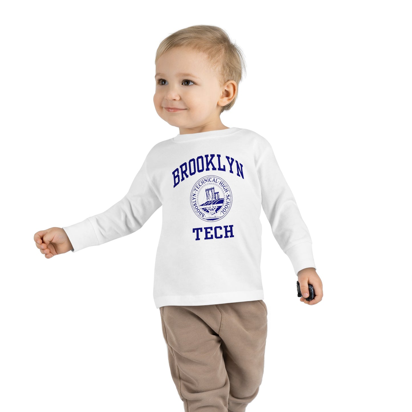 Family - Classic Brooklyn Tech Logo - Toddler Long Sleeve T-Shirt