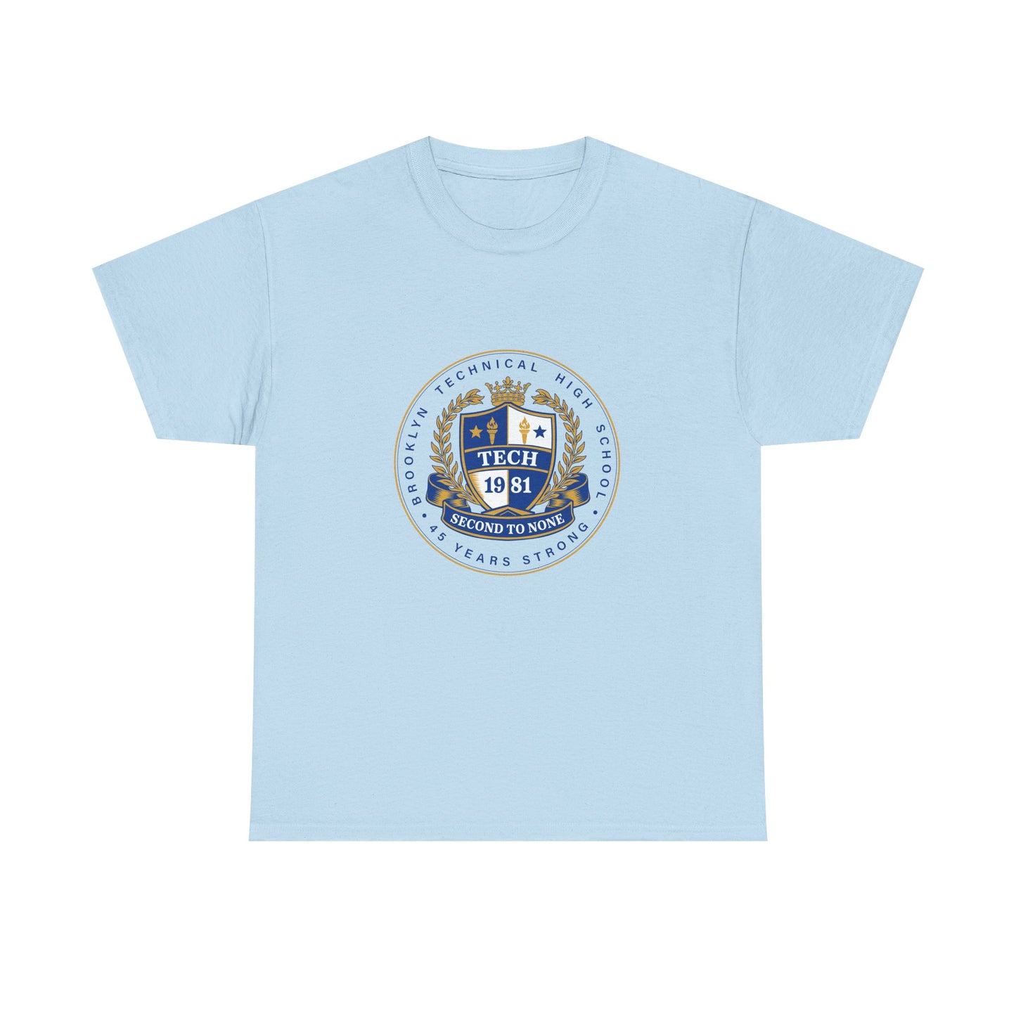 Tech 1981 45 Years Strong - Men's Heavy Cotton T-Shirt - Royal Blue Logo