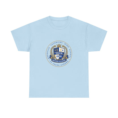 Tech 1981 45 Years Strong - Men's Heavy Cotton T-Shirt - Royal Blue Logo