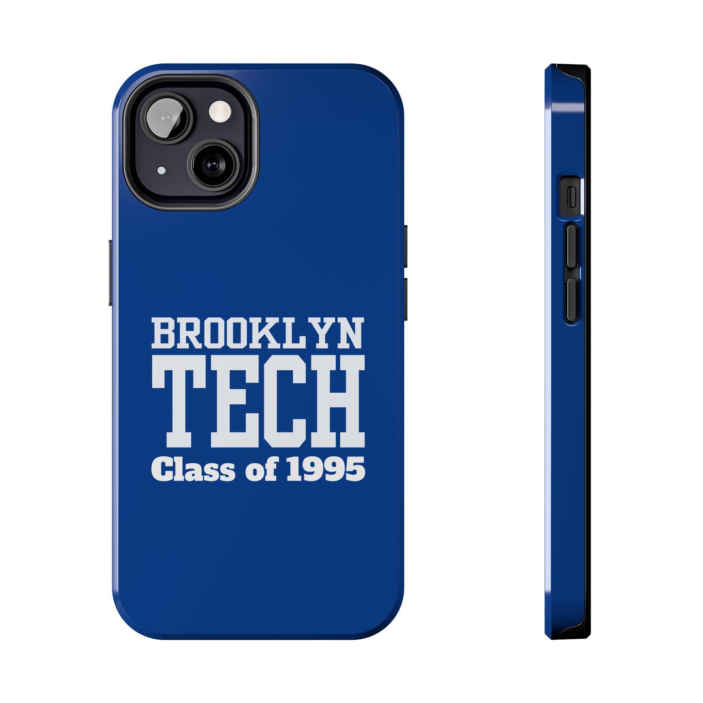 Brooklyn Tech Class of 1995 Tough Phone Case - Blue with white graphics