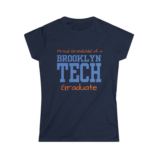 Family - Proud Grandchild Of A Tech Graduate - Ladies Softstyle T-Shirt