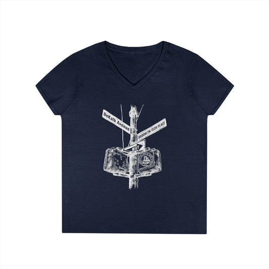 Boutique - Dekalb Ave & Brooklyn Tech Pl - Ladies' V-Neck T-Shirt