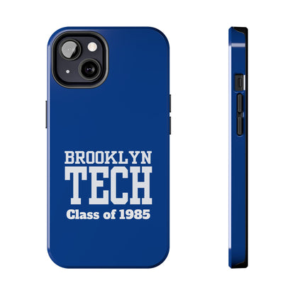 Brooklyn Tech Class of 1985 Tough Phone Case - Navy-Blue with white graphics