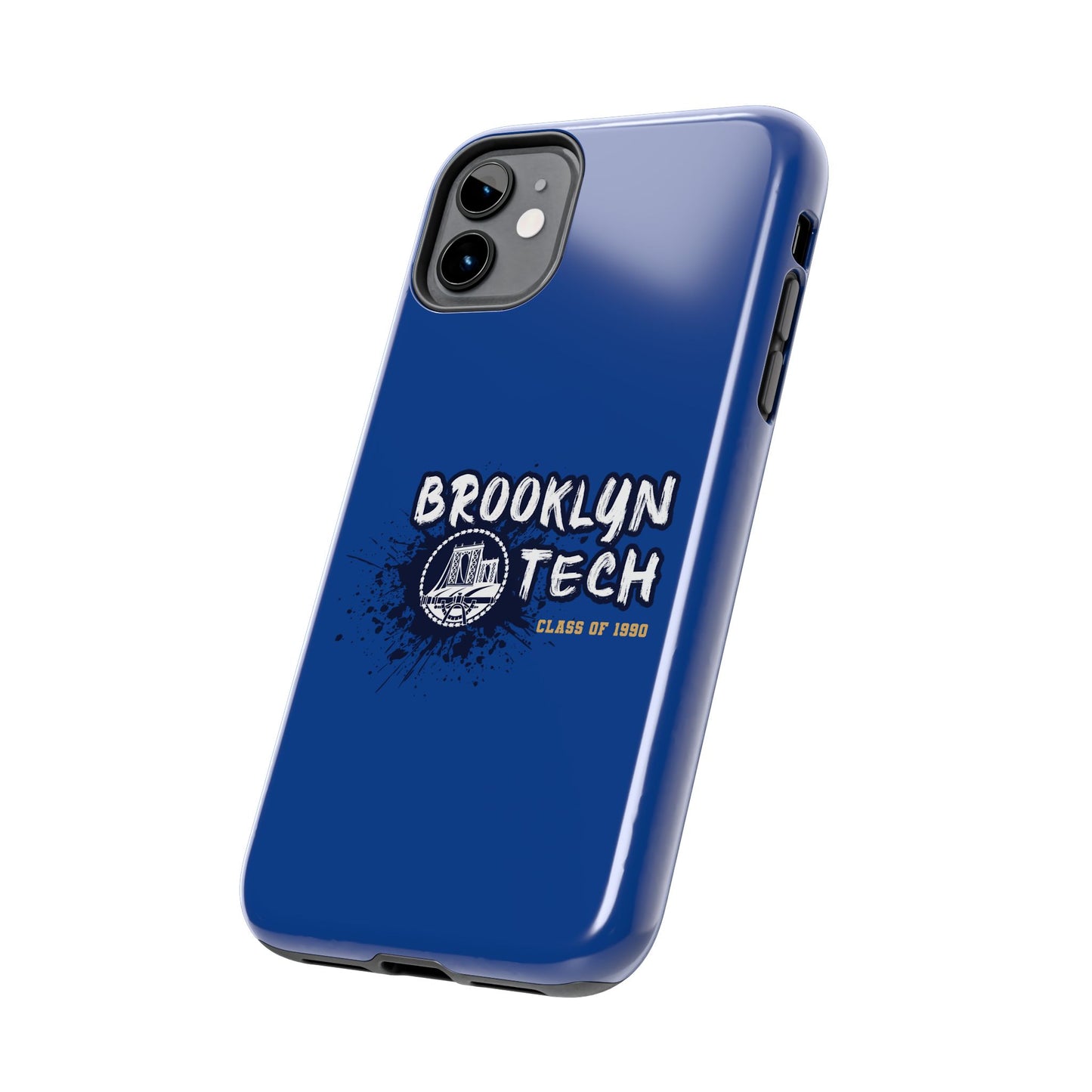 Class Of 1990 Commemorative Tough Phone Cases - Gold Font With Dark Blue Background