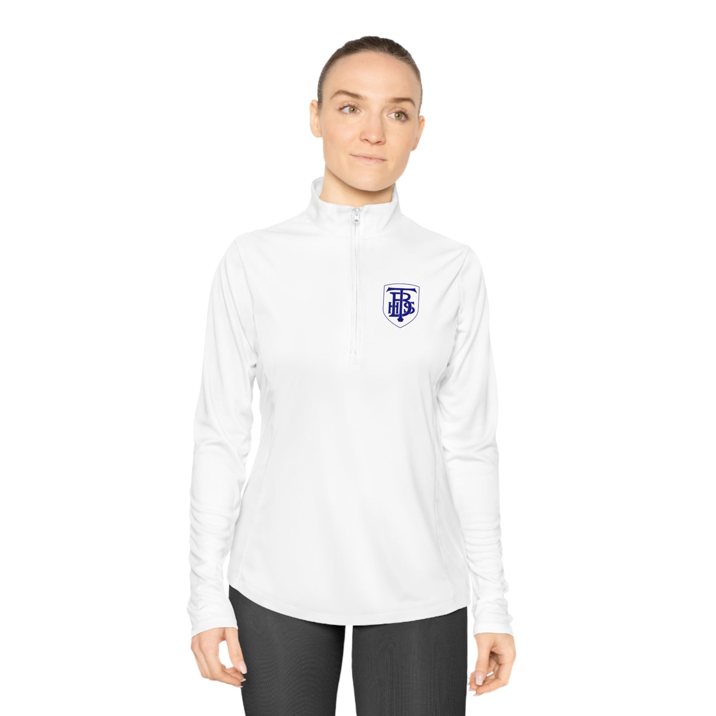 Stacked Tech Logo - Ladies Quarter-Zip Pullover