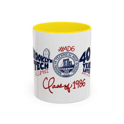 Class of 1986 Coffee Mug with navy handle (11oz, 15oz)