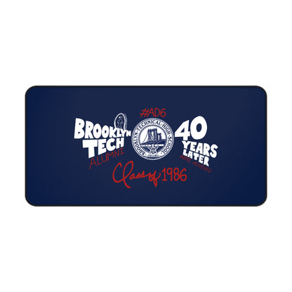 Class of 1986 Alumni 40th Reunion Desk Mat — White logo