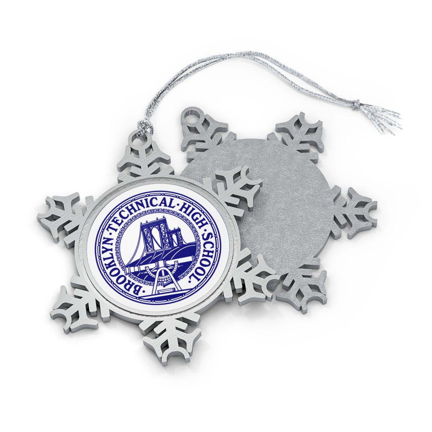 Brooklyn Tech Pewter Snowflake Christmas Ornament