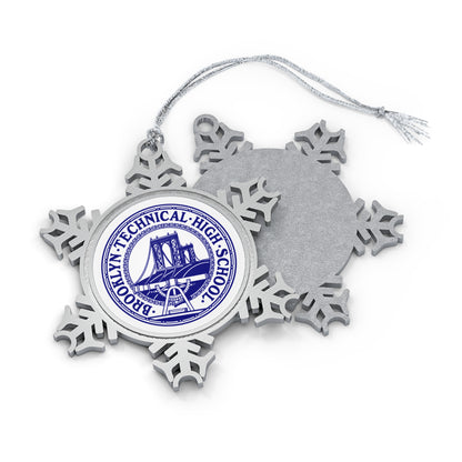 Brooklyn Tech Pewter Snowflake Christmas Ornament