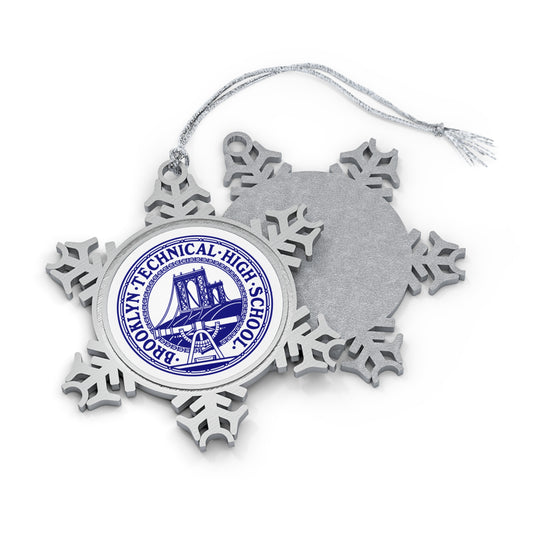 Brooklyn Tech Pewter Snowflake Christmas Ornament