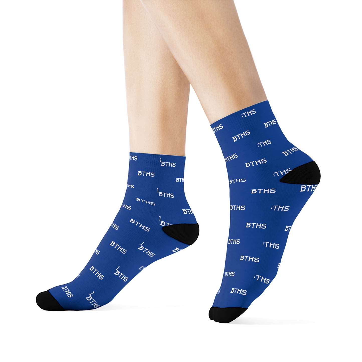 BTHS Crew Socks — Custom 'BTHS' Pattern School Spirit Socks