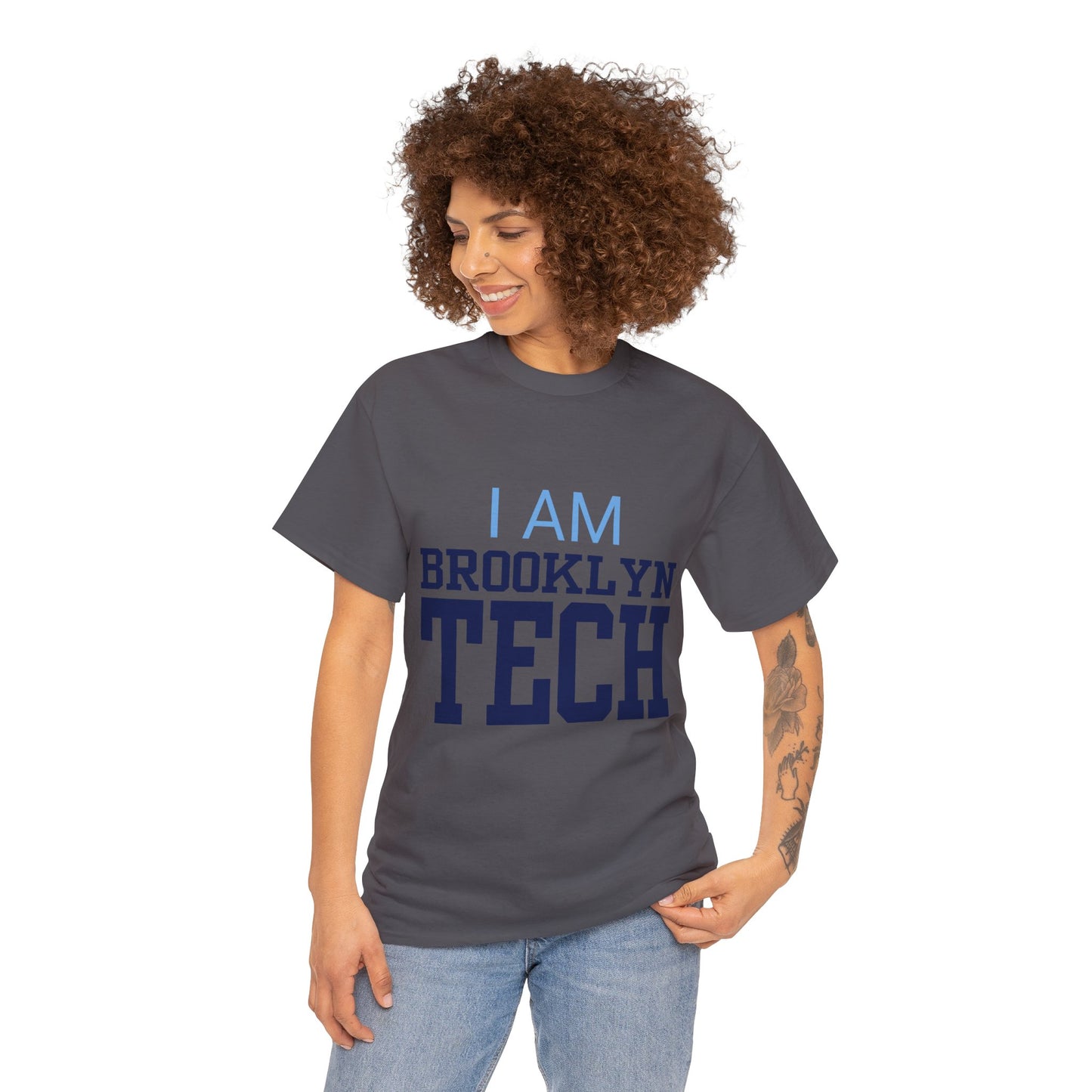 I Am Brooklyn Tech - Classic Font - Men's Heavy Cotton T-Shirt