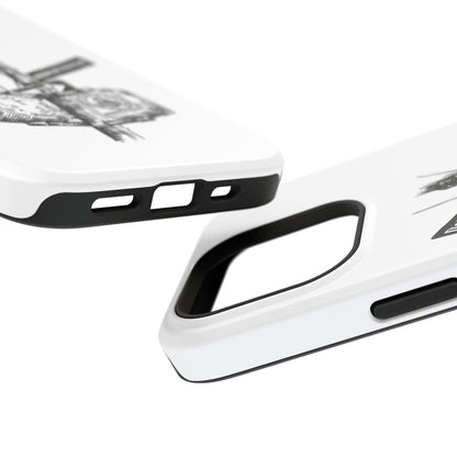 Dekalb Ave & Brooklyn Tech Pl (black graphic) - Impact-Resistant Phone Cases - White