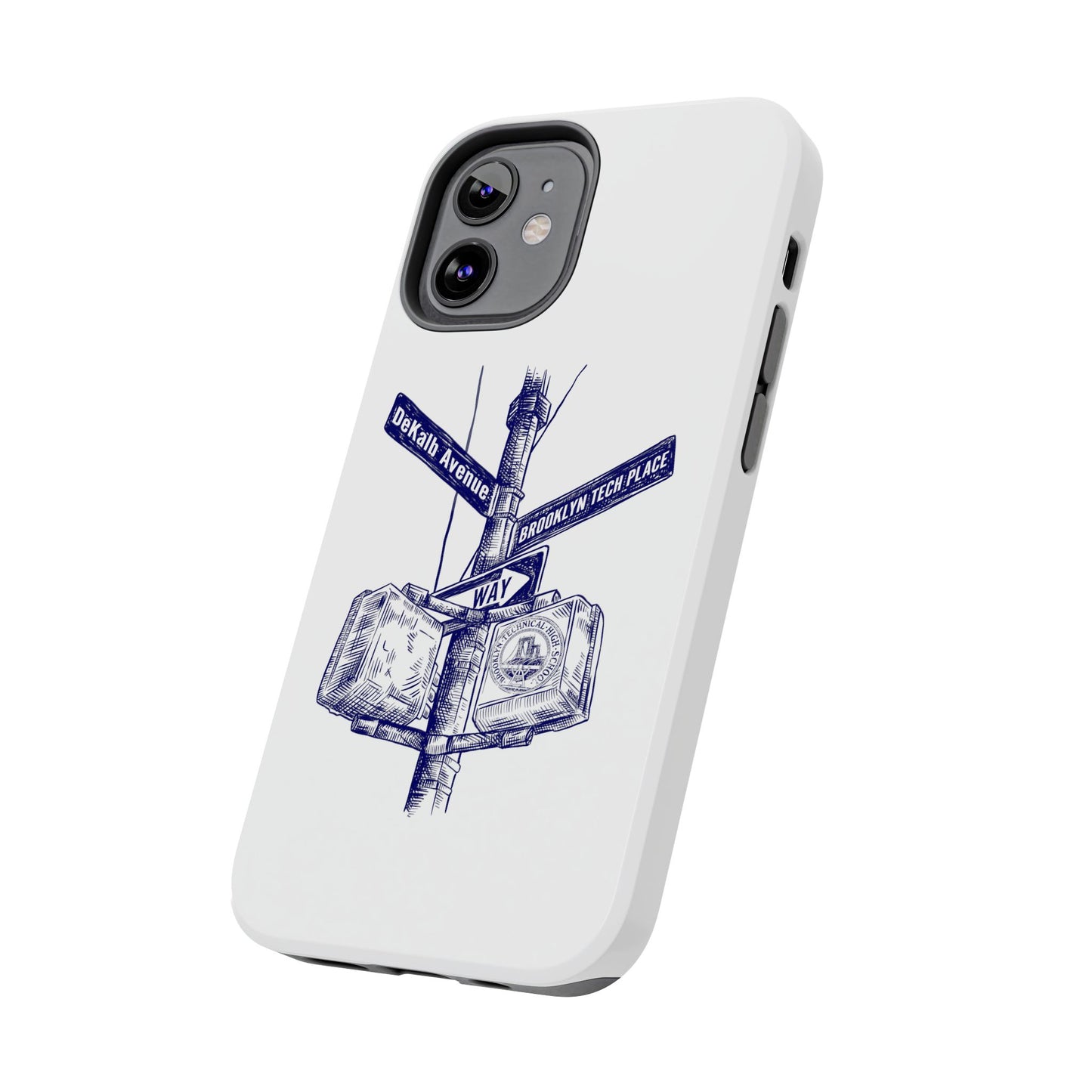 Dekalb Ave & Brooklyn Tech Place - Tough Phone Cases - White