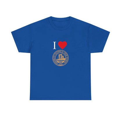 Boutique - I Love Brooklyn Tech Unisex Heavy Cotton T-shirt (Classic Logo)