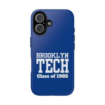 Brooklyn Tech Class of 1985 Tough Phone Case - Navy-Blue with white graphics