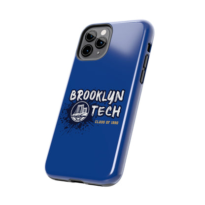 Class Of 1990 Commemorative Tough Phone Cases - Gold Font With Dark Blue Background