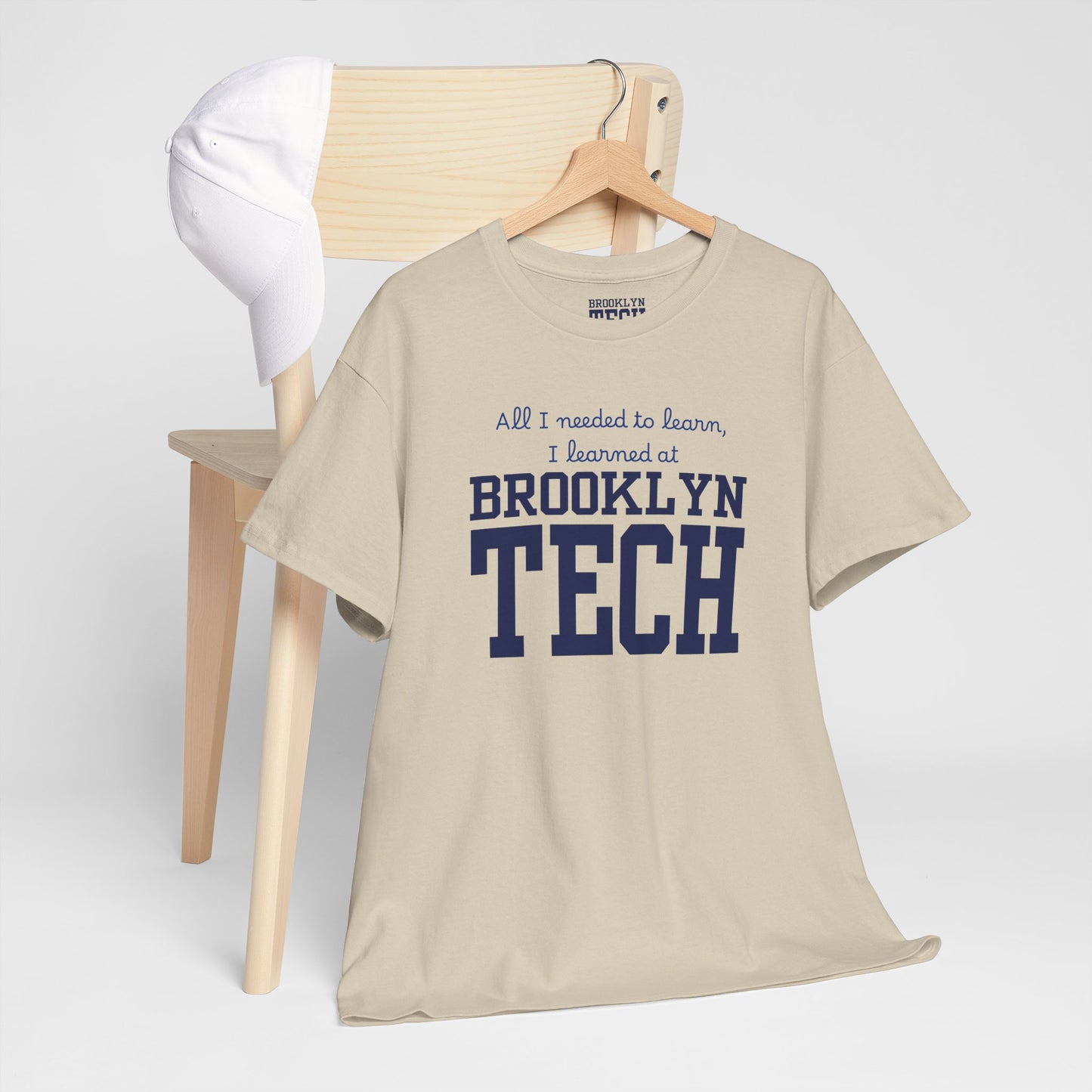 Boutique - All I needed to learn, I learned at Brooklyn Tech - Men's Heavy Cotton T-Shirt
