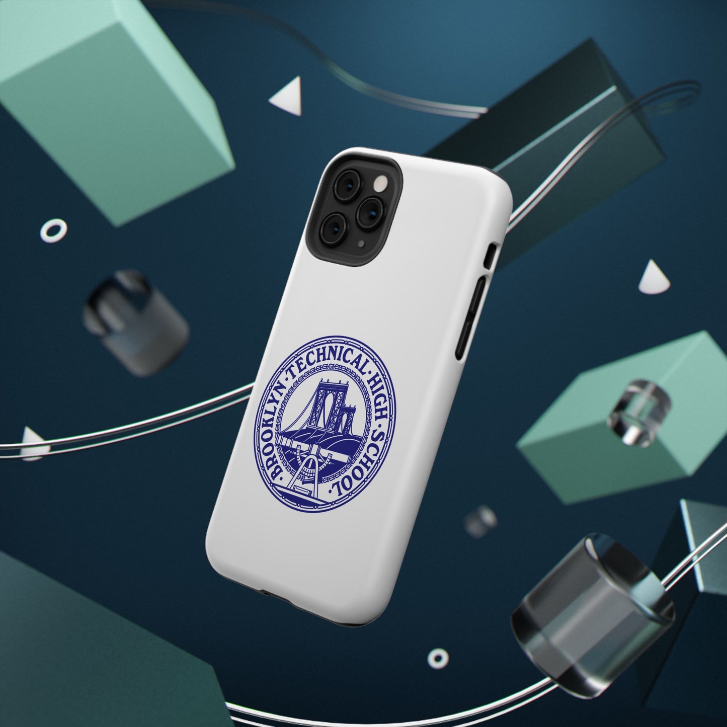 Classic Tech Seal - Impact-Resistant Phone Cases - Iphone Or Samsung - White