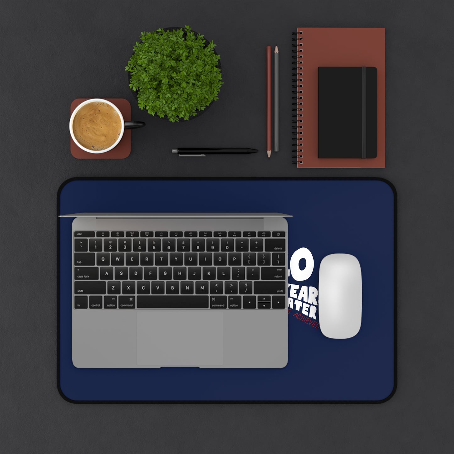 Class of 1986 Alumni 40th Reunion Desk Mat — White logo