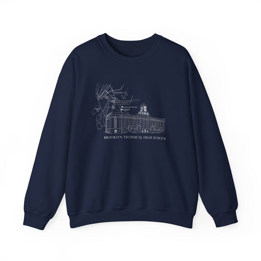 Boutique - Monochrome Building & Map - Men's Heavy Blend™ Crewneck Sweatshirt
