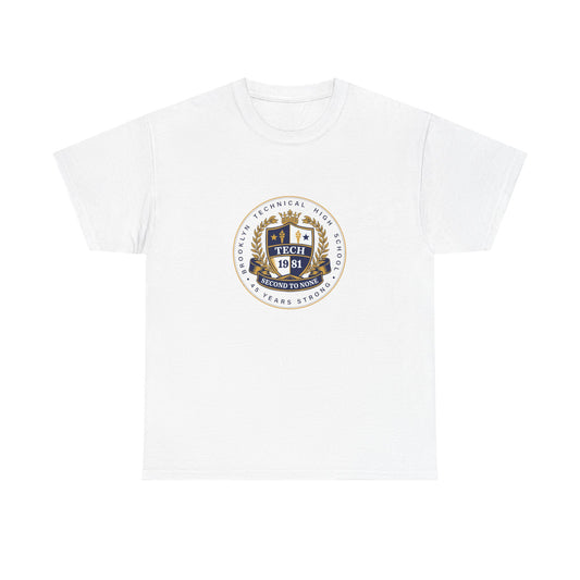 Class of 1981 45 Years Strong - Men's Heavy Cotton T-Shirt - Navy Blue Logo