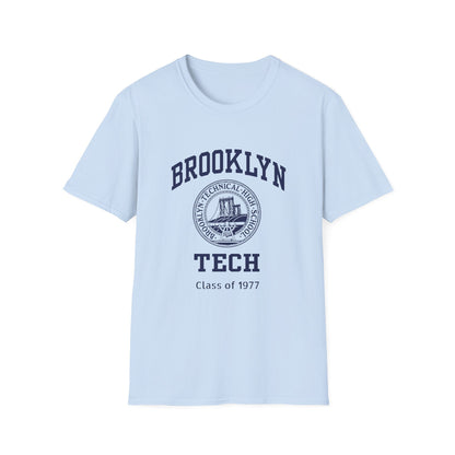 Class of 1977 - Classic Logo with Brooklyn Tech - Gildan Softstyle T-Shirt