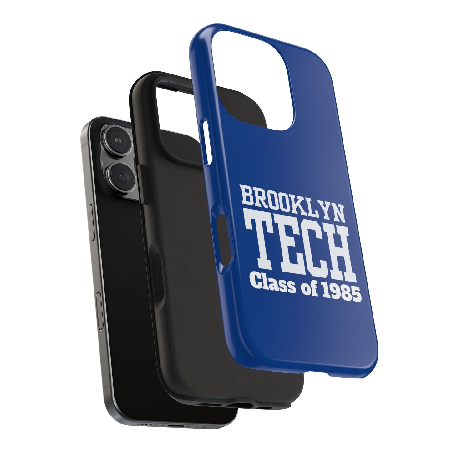 Brooklyn Tech Class of 1985 Tough Phone Case - Navy-Blue with white graphics