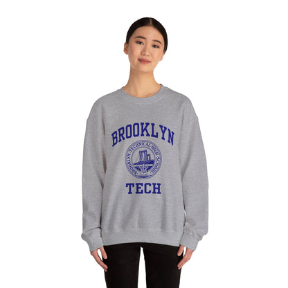 Classic Tech Seal With Brooklyn Tech - Men's Heavy Blend Crewneck Sweatshirt