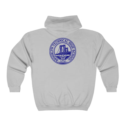 Classic Tech Logo (back) - Men's Heavy Blend Full Zip Hoodie Sweatshirt - Proud Member Of The Class Of 2024