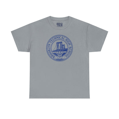 Classic Tech Logo - Blue Graphic - Men's Heavy Cotton Tee