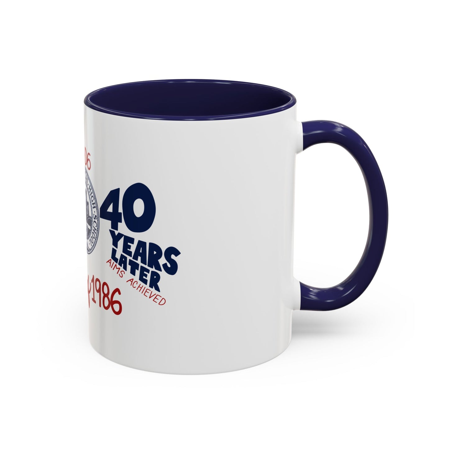 Class of 1986 Coffee Mug with navy handle (11oz, 15oz)