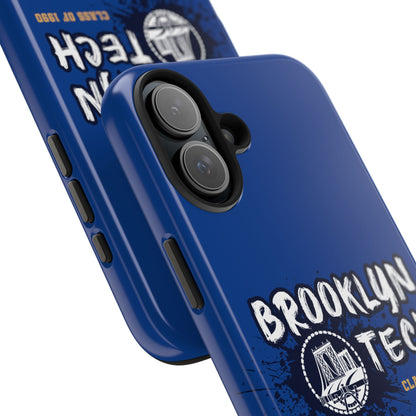 Class Of 1990 Commemorative Tough Phone Cases - Gold Font With Dark Blue Background