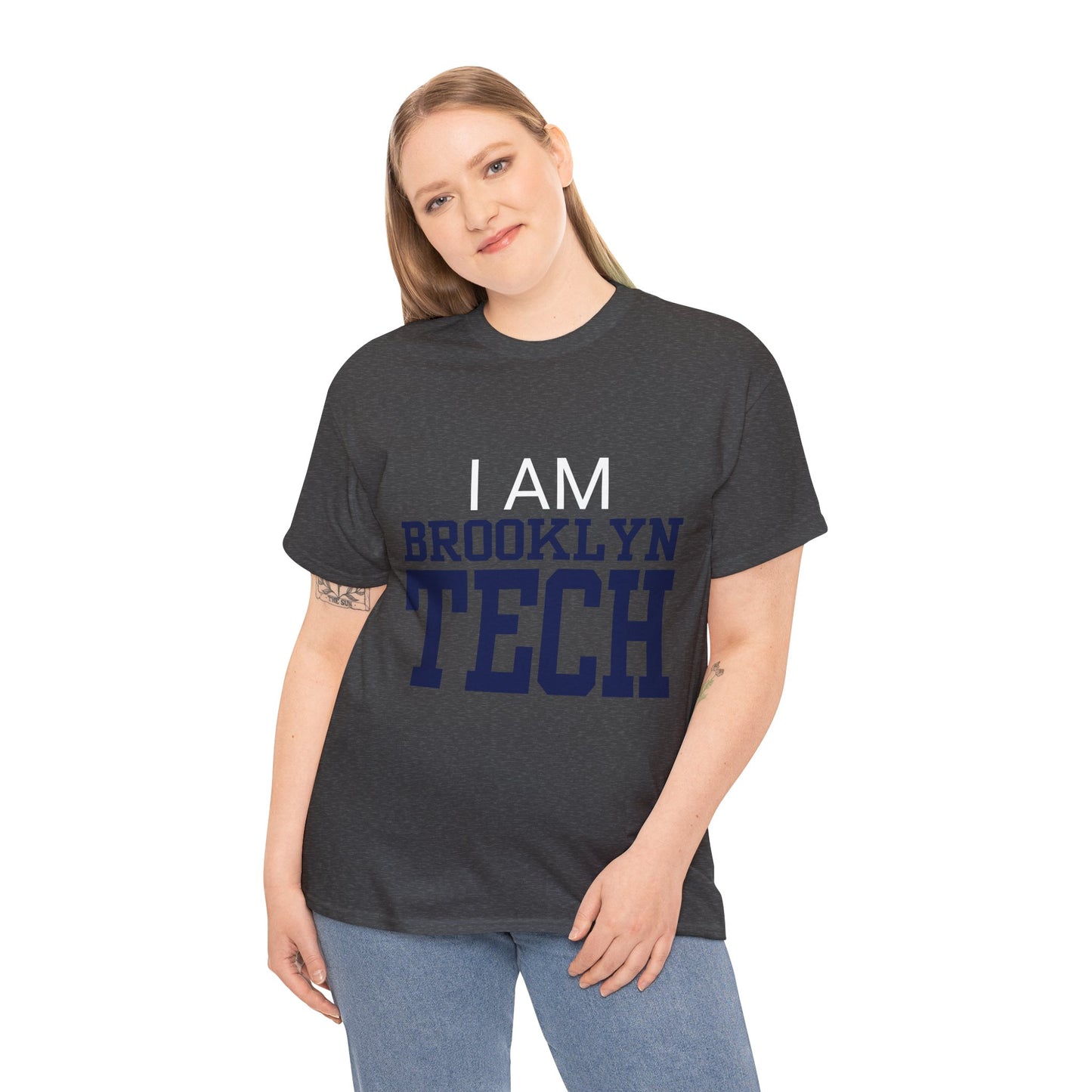 I Am Brooklyn Tech - Classic Font - Men's Heavy Cotton T-Shirt