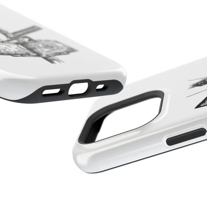 Dekalb Ave & Brooklyn Tech Pl (black graphic) - Impact-Resistant Phone Cases - White