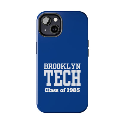 Brooklyn Tech Class of 1985 Tough Phone Case - Navy-Blue with white graphics