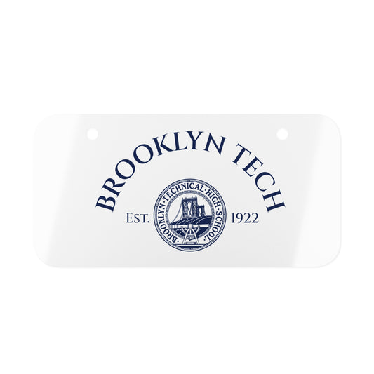 Brooklyn Tech Curved Mini License Plate